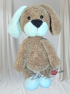 Piesek maskotka pluszak przytulanka szydełkowa dzień dziecka handmade