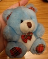 Niebieski miś maskotka ze sznureczkiem, znanej firmy Hestia nowy