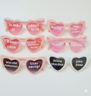 Okulary na wieczór panieński dla fotografa, śmieszne gadzety do zdjęć, ślub