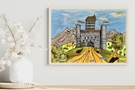 Ręcznie malowany obraz autorstwa Marcina Kurdka - akwarela i tusz (A4)