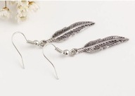 Kolczyk freedom vintage boho imperial skrzydło piora wiszace Handmade K157