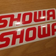 2x Naklejka z logo SHOWA, Rozm. XL, 22x5cm Cross Ścigacz Amortyzator Wahacz