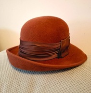 Polka Skoczów filcowy kapelusz retro vintage prl polski produkt