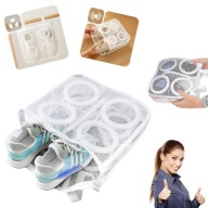 WOREK SIATKA DO PRANIA BUTÓW BIAŁY TWORZYWO SZTUCZNE UCHWYT PROSTOKĄTNY