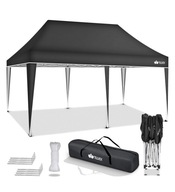 Pawilon 3x6m antracyt wodoodporny, składany pop-up z regulacją wysokości