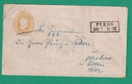 Pszczyna , koperta U10 1853, rzadkie /SZ12/