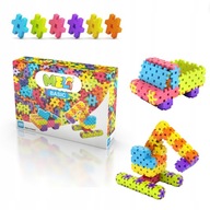 KLOCKI KONSTRUKCYJNE WAFLE EDUKACYJNE MINI PUZZLE GOFRY DUŻY ZESTAW 300 EL.