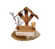 Studnia z wiadrem do dekoracji szopki bożonarodzeniowej 12,5cm