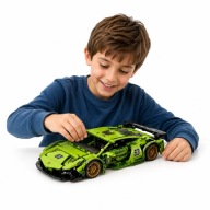 Zestaw klocków Zielony Samochód Sportowy Technic Pull-Back 385el LAMBO