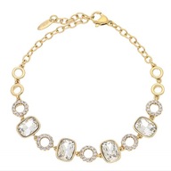 61054 BRANSOLETKA 18K POZŁACANA 14,5+5 CM 9 MM CRYSTAL Swarovski