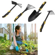 ŁOPATKA OGRODOWA NARZĘDZIA OGRODOWE RĘCZNE DO OGRODU ZESTAW 4 EL.