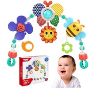 Pałąk Sensoryczny z Zabawkami do Wózka Łóżeczka Fotelika dla Niemowląt