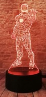 LAMPKA NOCNA 3D LED IRON MAN TONY STARK 7 KOLOROW