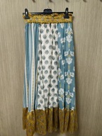 Spódnica turkusowa wzory, midi Lamiar Italy M/L !!!