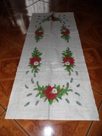 Malowany bieżnik/scierka na boże narodzenie - 42 cm x 95 cm