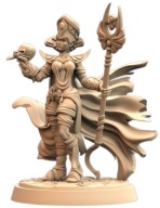 Queens of Tombs Sand Necromancer Pinup C Fantasy RPG D&D Druk 3D NSFW