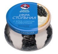 Kawior z jesiotra imitacja z sosem śmietankowym Stolnaya 220g / Delikates