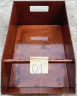 SKRZYNKA POJEMNIK MAGAZYNOWY METALOWY HOBOK 58 x 32 x21 cm ŚRUBY GWOŹDZIE