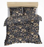 pościel bawełna lux 140x200 1x70x80 guzik B 384-3 Powiew orientu grafit