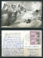 K20590)Francja: Chamonix - Mont-Blanc, Panorama, wyslany 1961