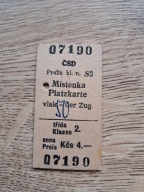 Bilet kolejowy kartonik kartonikowy nr 5