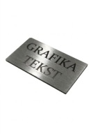 Tabliczka oznaczeniowa/znamionowa INOX gr.1mm 30x17mm grawer laserowy 50szt