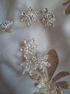 Spinka klips warkocz gwiazda klips klipsa perły diamenty cute star srebrna