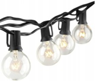 GIRLANDA OGRODOWA 15M 50 ŻARÓWEK LED CIEPŁE BIAŁE IP45 WODOODPORNA CE