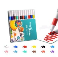 Markery AKRYLOWE 12 szt Flamastry Pisaki do MALOWANIA butów ubrań szkła