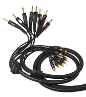 PROEL Die Hard DH810 Wieloparowy przewód Audio 8x Jack Mono M/8x RCA M 3 m