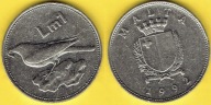 MALTA 1 LIR 1992 r.