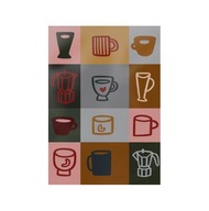 Plakat „Coffee Icons Grid” – Ilustracyjny Plakat Kuchenny