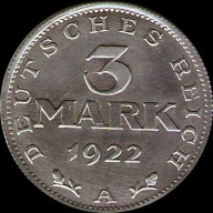 3 Marki 1922 A Weimar - ku czci Konstytucji Weimarskiej moneta pamiątkowa