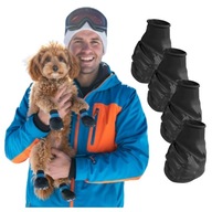 CZARNE BUTY OBUWIE DLA PSA PAWZ XS GUMOWE WODOSZCZELNE ANTYPOŚLIZGOWE