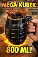 GIGANTYCZNY KUBEK GRANAT - CZARNY 800ML - PREZENT DLA NIEGO