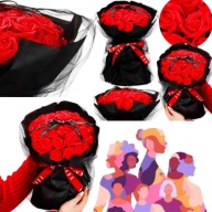 BUKIET RÓŻ MYDLANYCH SZTUCZNE KWIATY PREZENT NA DZIEŃ KOBIET UPOMINEK