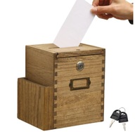 Drewniane pudełko na propozycje do montażu na ścianie, komentarze listy