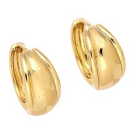 86196 Kolczyki stal chirurgiczna 316L pozłacane 18k kółka mat połysk