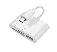 ADAPTER CZYTNIK KART PAMIĘCI 3w1 SD TF MICROSD PORT USB KABEL USB C