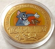 TOM I JERRY, KOT I MYSZ, BAJKI DLA DZIECI DISNEYA, 40 MM, PROOF, KOLOR !!!