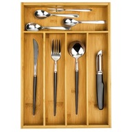 ORGANIZER DO SZUFLADY NA SZTUĆCE NARZĘDZIA BAMBUSOWY DREWNIANY