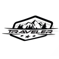 Naklejka TRAVELER na auto kamper offroad bez tła wodoodporna od GravArt