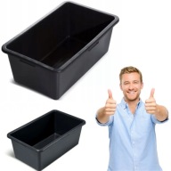 KASTRA BUDOWLANA PROPERPLAST Z UCHWYTEM 60L MOCNA IDEALNA CZARNA