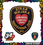 30 Naszywka Straży Miejskiej m.st. Warszawy i czerwone serce – symbol WOŚP