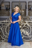 Crystal suknia wieczorowa plus size 56 niebieski