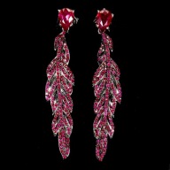 RUBINY MJANMAR KOLCZYKI