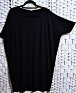 FAJNA, SPRĘŻYSTA KIMONO Z DŁUŻSZYM TYŁEM W ODCIENIU GRAFITOWEJ CZERNI ok 50