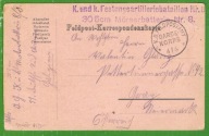 I WOJ.ŚWIATOWA.FELDPOST -POCZTA POLOWA.LIST Z FRONTU.STEMPLE WOJSKOWE