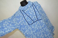 BRORA 100% SILK JEDWAB JEDWABNA KORALIKI GUZIKI KWIATY BOHO ETNO HIPPIE