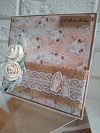 Kartka w pudełku ślub ślubna pamiatka pamiatka